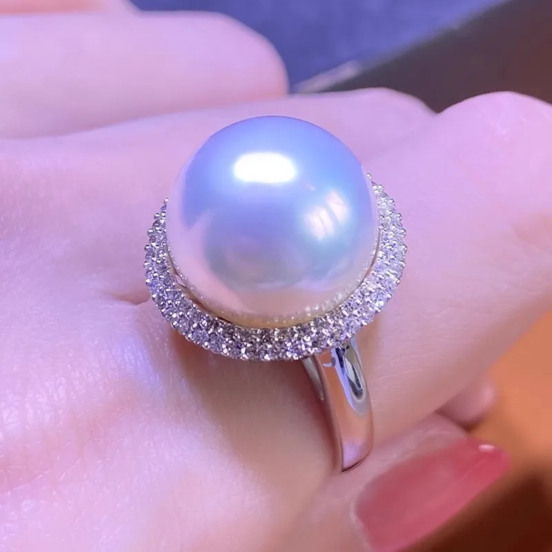 Luxury Beads Pearl Rings Women's-1