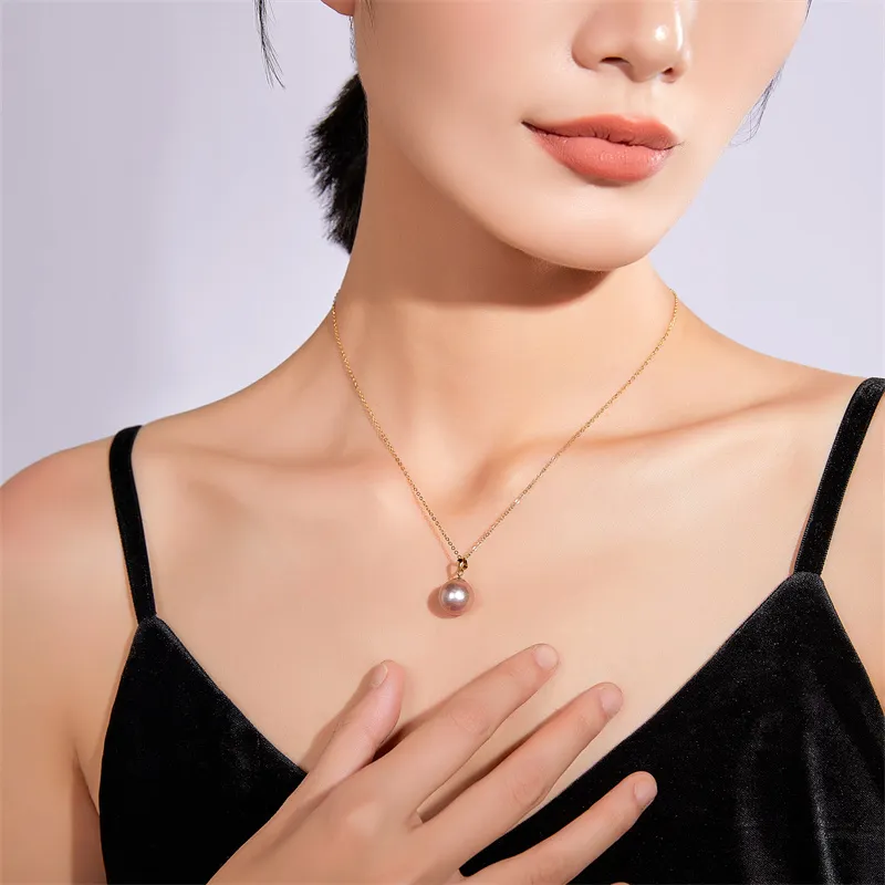 Luxury Beads Pearl Pendant, Large Beads, Bestie [Includes Silver Chain] Women's-6