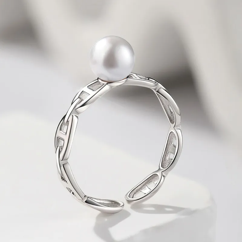 Luxury Beads Pearl Rings Women's-2