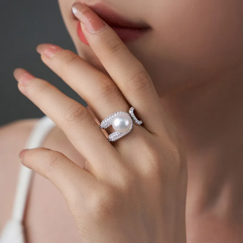 Luxury Beads Pearl Rings Women's-3