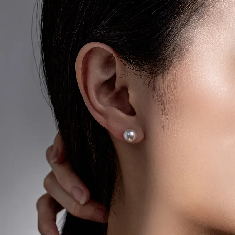 Luxury Beads Pearl Stud Earrings, Versatile And Simple Women's-4
