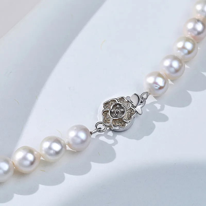 Luxury Beads Freshwater Pearl Necklace, Birthday, Bestie, Self Wear Women's-2