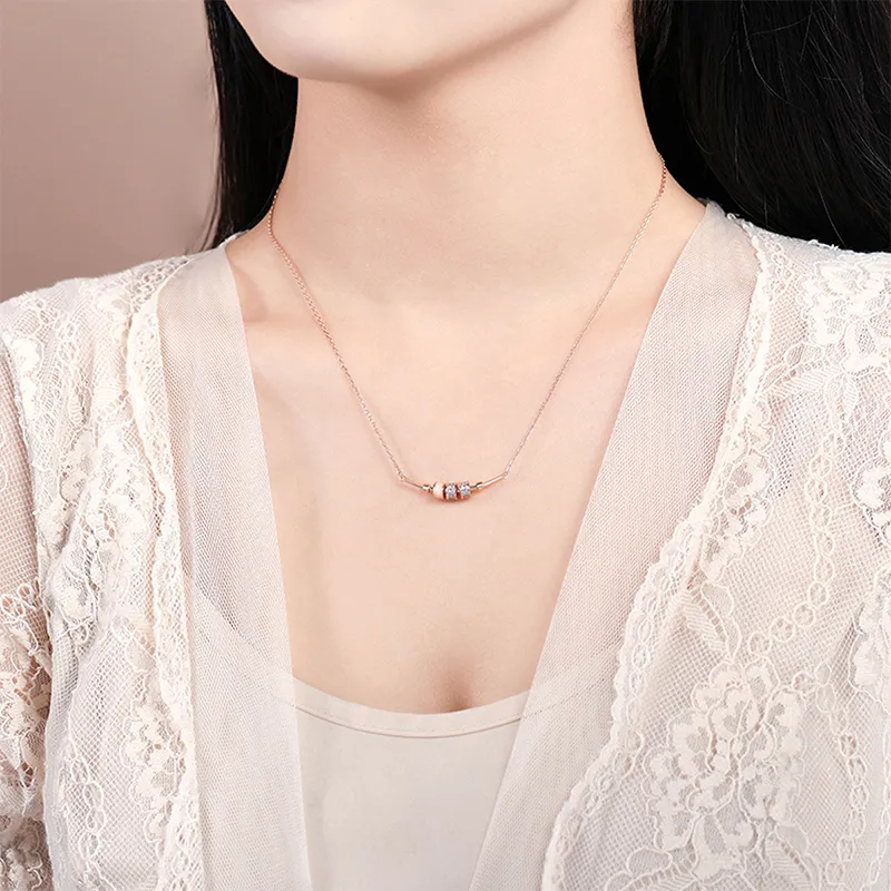 Luxury Beads 925 Sterling Silver Necklaces Women's-1
