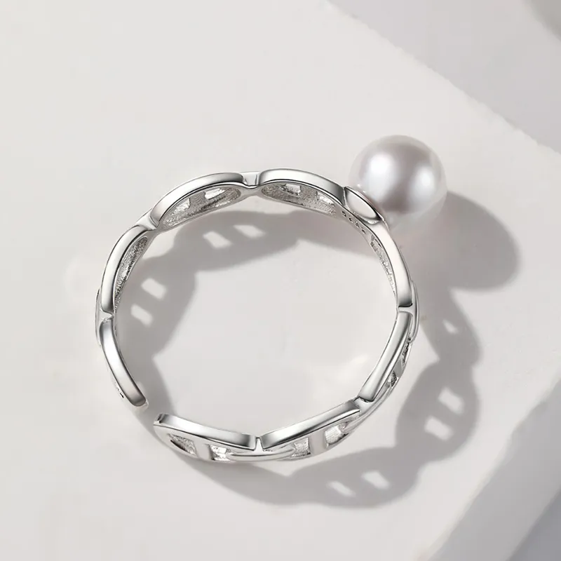 Luxury Beads Pearl Rings Women's-1