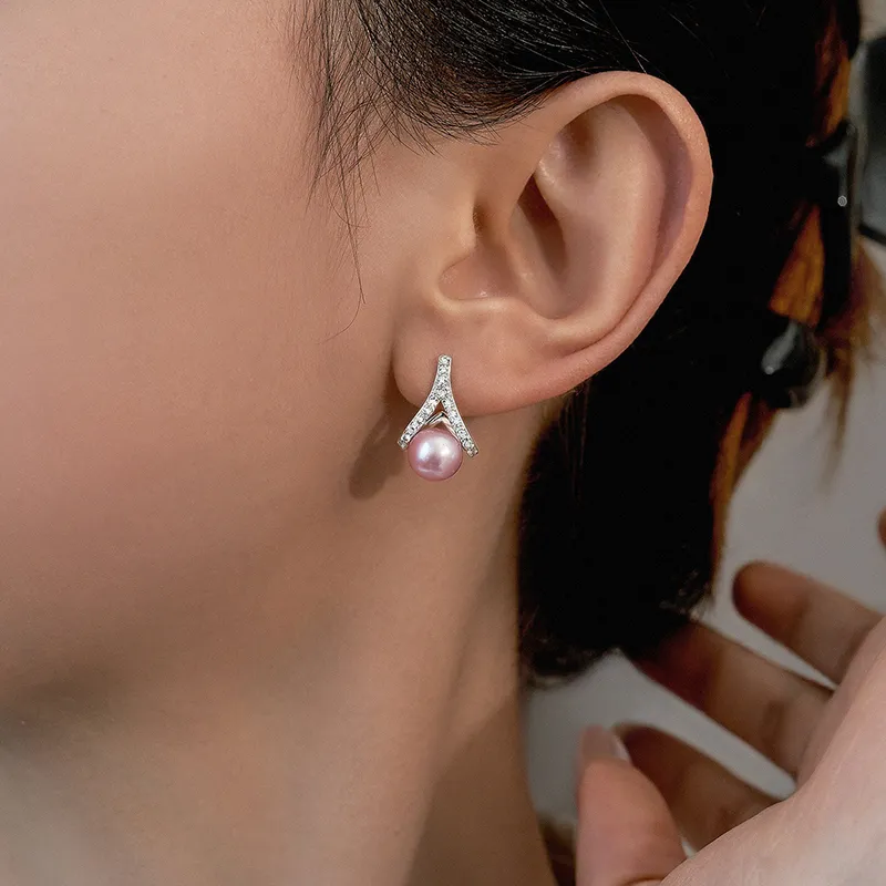 Luxury Beads Pearl Earrings Women's-5