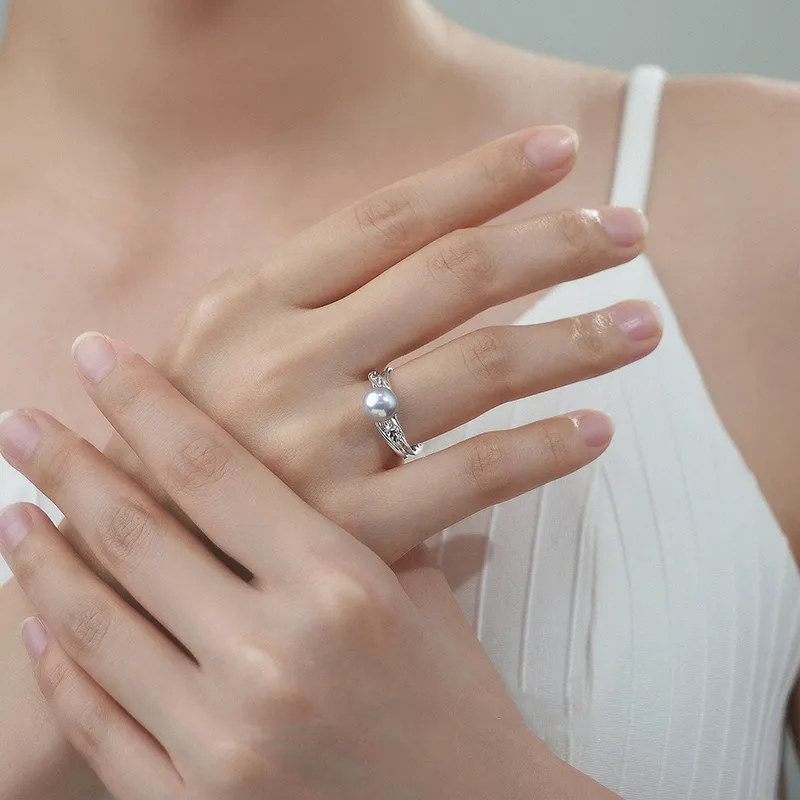 Luxury Beads Pearl Rings Women's-4