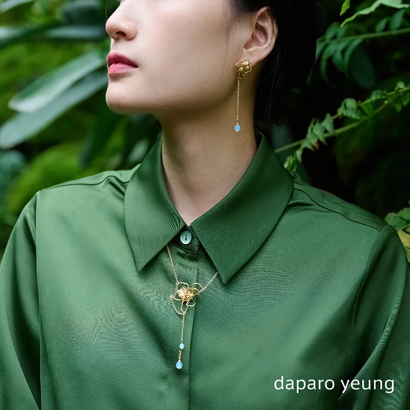 Daparo Yeung Copper Opal Earrings Unisex-3