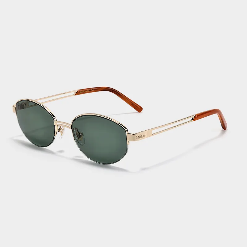 Fakeme Metal Oval Sunglasses Unisex-2