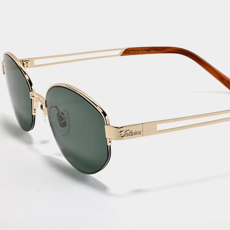 Fakeme Metal Oval Sunglasses Unisex-3