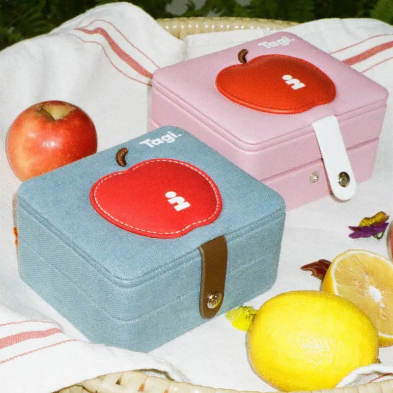 Tagi. Polyurethane Storage Bag Regular Unisex Pink Apple-1