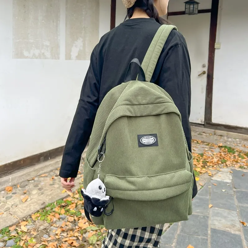 Debecca Corduroy Backpack Unisex Multicolor-2
