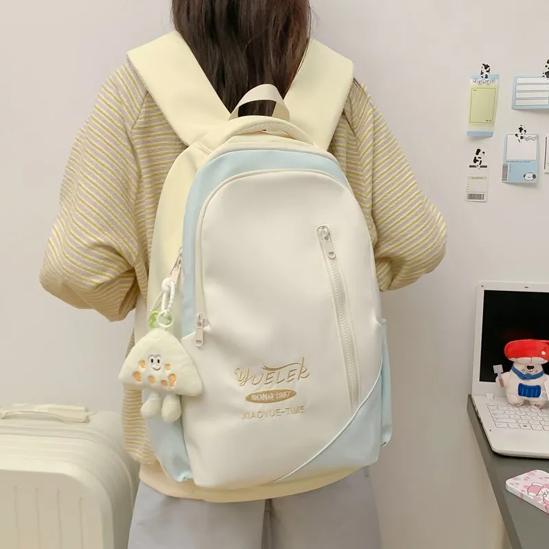 Debecca Composite Cloth Backpack Large Size Unisex Multicolor-17