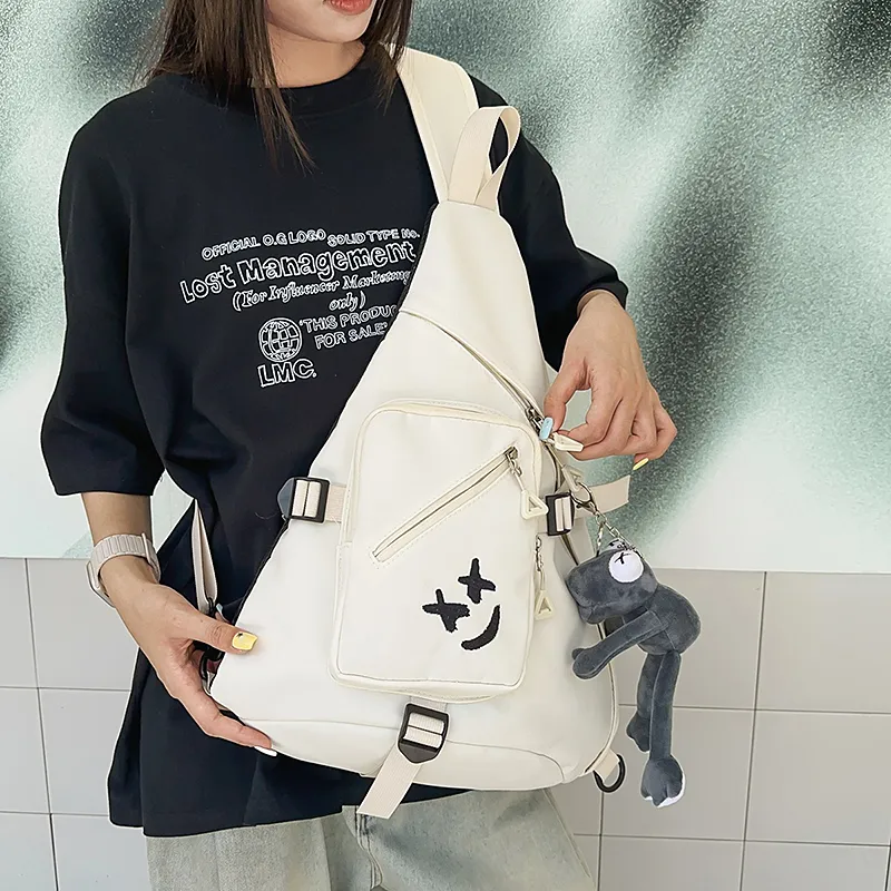 Debecca Nylon With Mesh Sling Bag Unisex Multicolor-6