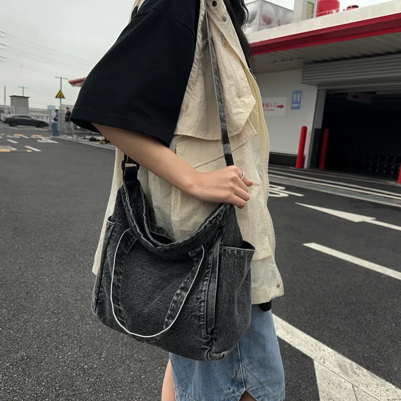 Debecca Denim Crossbody Bag Regular Unisex Blue-4