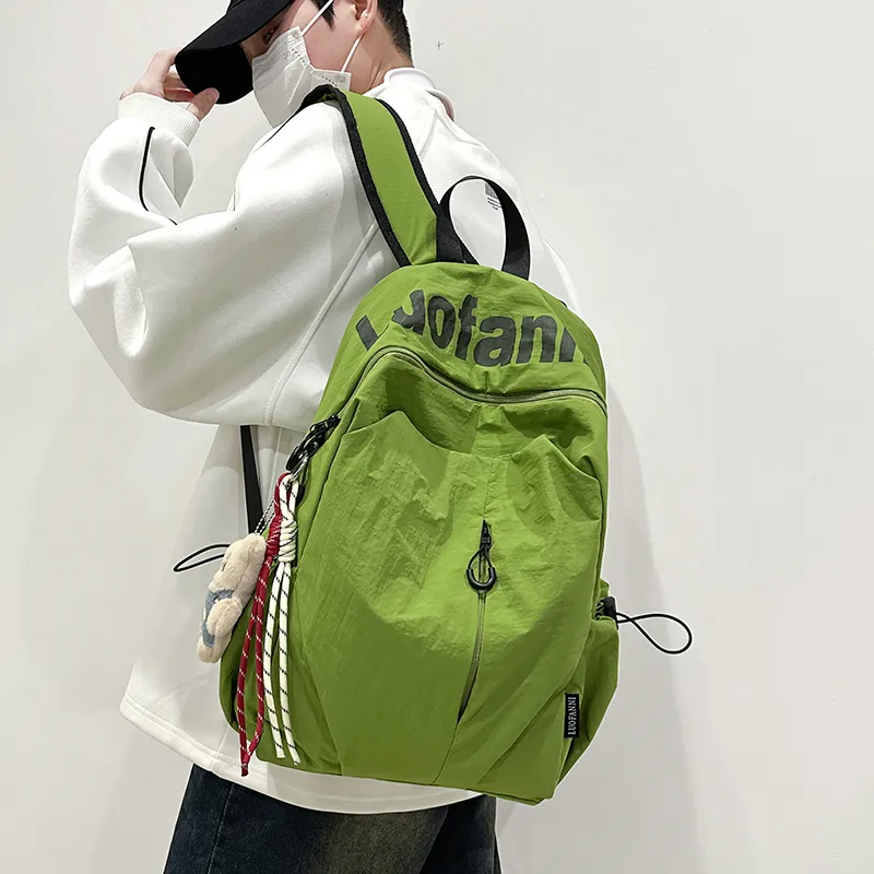 Debecca Nylon Backpack Large Size Unisex Multicolor-7