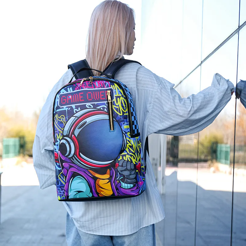 Debecca PU Backpack Unisex Multicolor-13