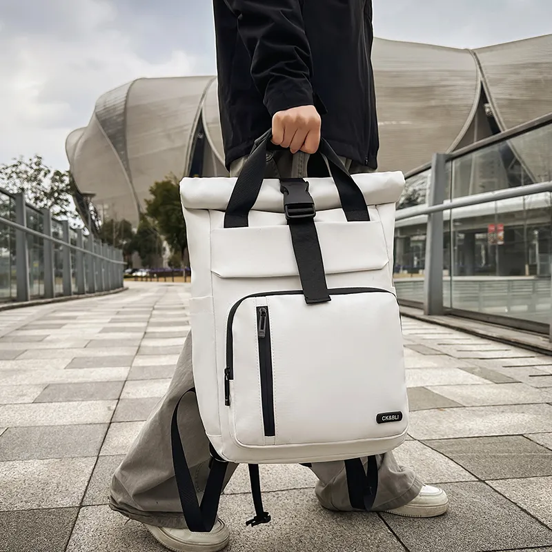 Debecca Laminated Oxford Cloth Backpack Unisex Multicolor-7