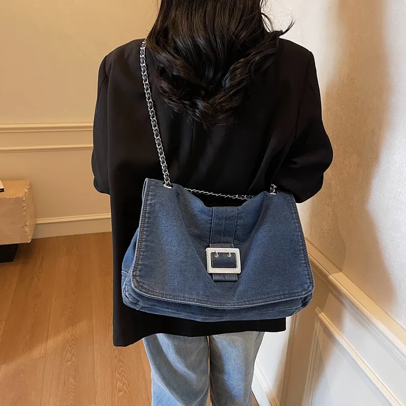 Debecca Denim Shoulder Bag Women's Multicolor-7