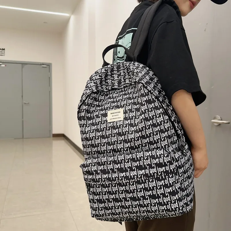 Debecca Nylon Fabric Backpack Regular Unisex Multicolor-11