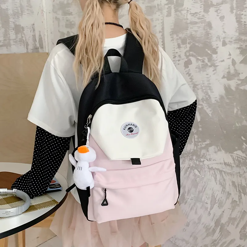 Debecca Nylon Fabric Backpack Unisex Multicolor-7