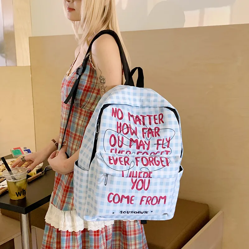 Debecca Nylon Backpack Large Size Unisex Multicolor-2
