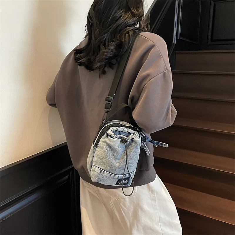Debecca Denim Shoulder Bag, Crossbody Bag, Handbag Regular Unisex Multicolor-7