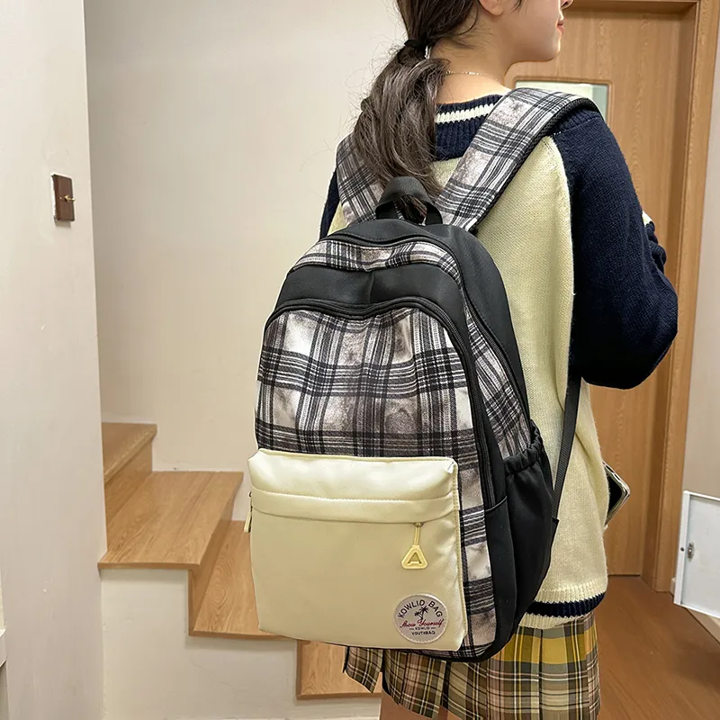 Debecca Nylon Backpack Large Size Unisex Multicolor-12