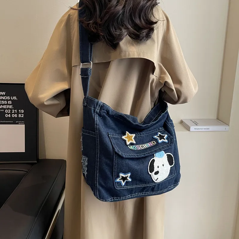 Debecca Denim Shoulder Bag Crossbody Bag Regular Women's Multicolor-2