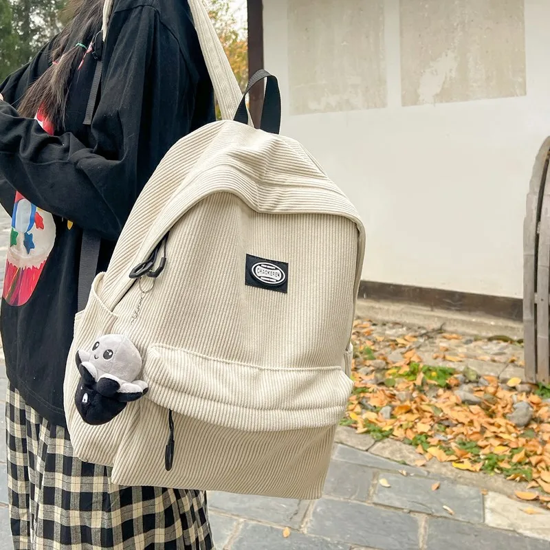 Debecca Corduroy Backpack Unisex Multicolor-12