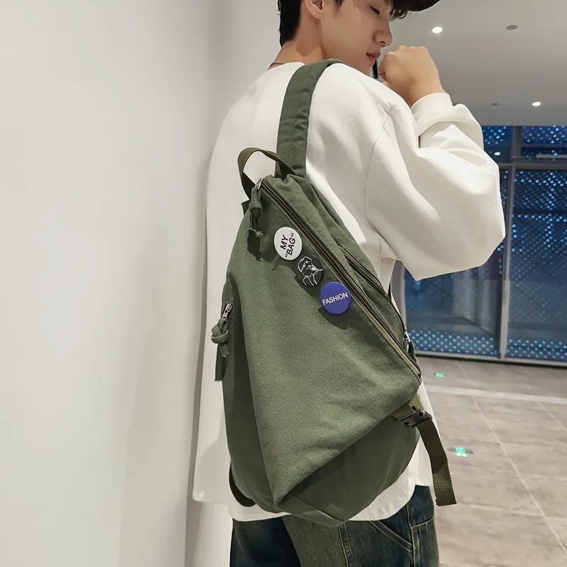 Debecca Canvas Canvas Bag Backpack Large Size Unisex Multicolor-6