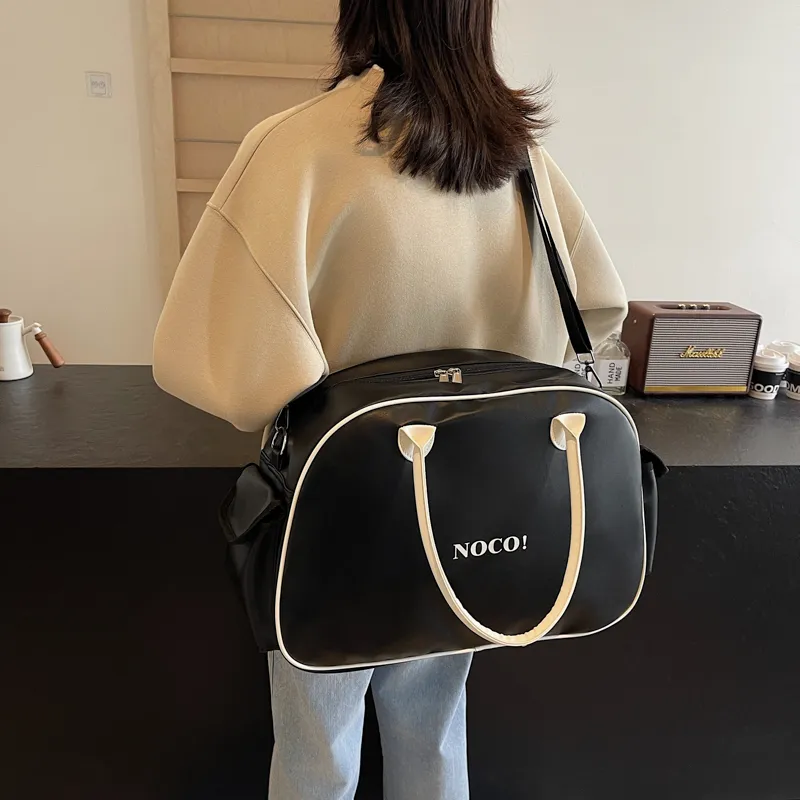 Debecca PU Handbag Regular Unisex Black/Ecru-3