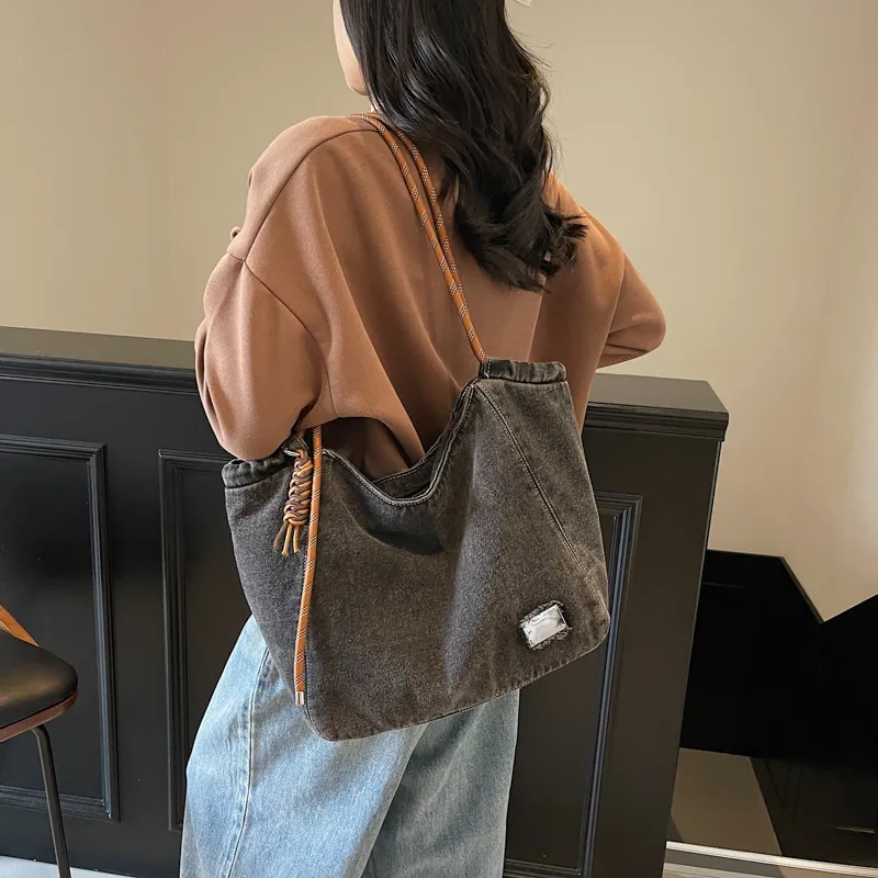 Debecca Denim Shoulder Bag Women's Multicolor-7