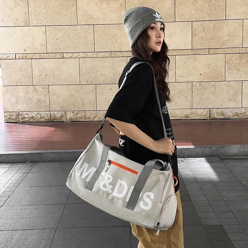 Debecca Nylon Travel Bag Unisex Gray/Black-2