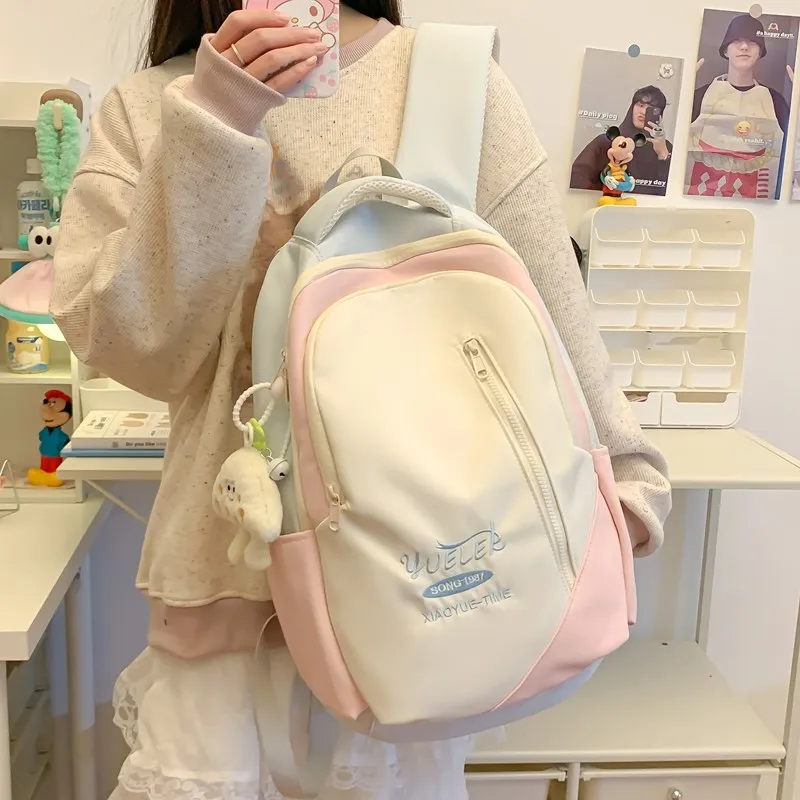 Debecca Composite Cloth Backpack Large Size Unisex Multicolor-7