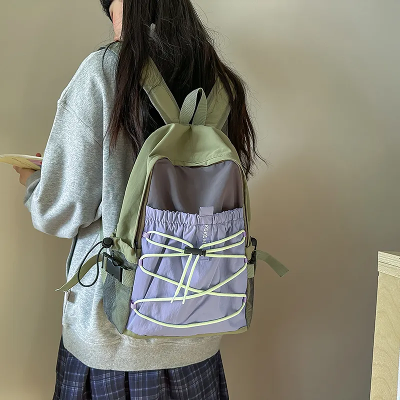 Debecca Nylon Backpack Unisex Multicolor-12