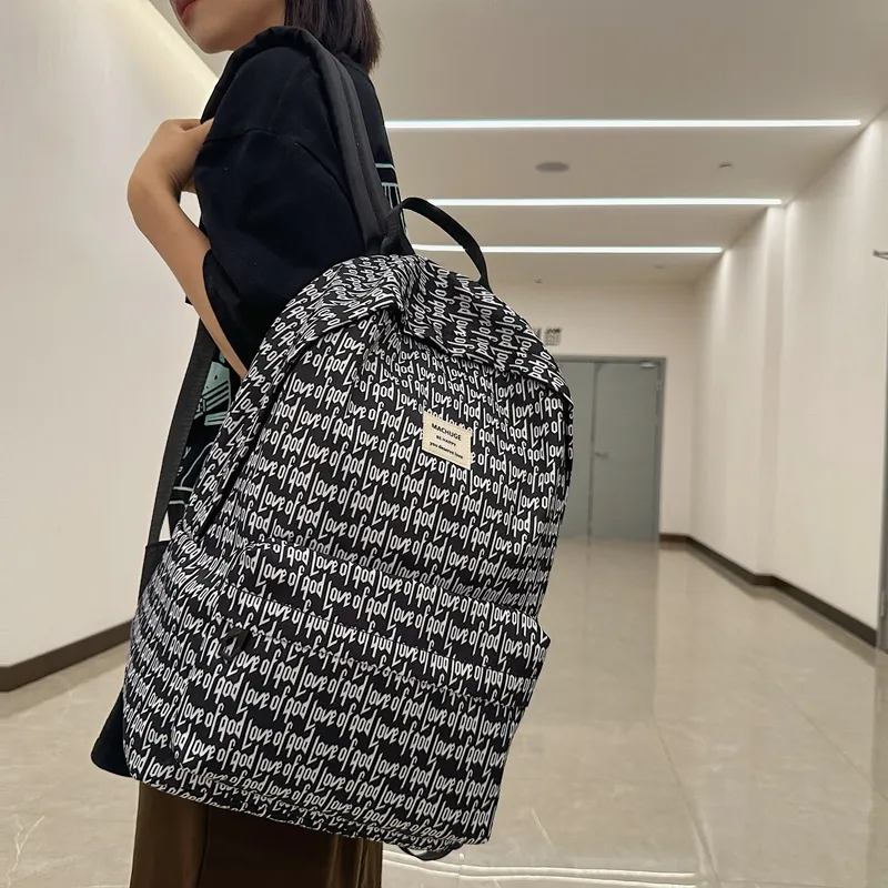 Debecca Nylon Fabric Backpack Regular Unisex Multicolor-4