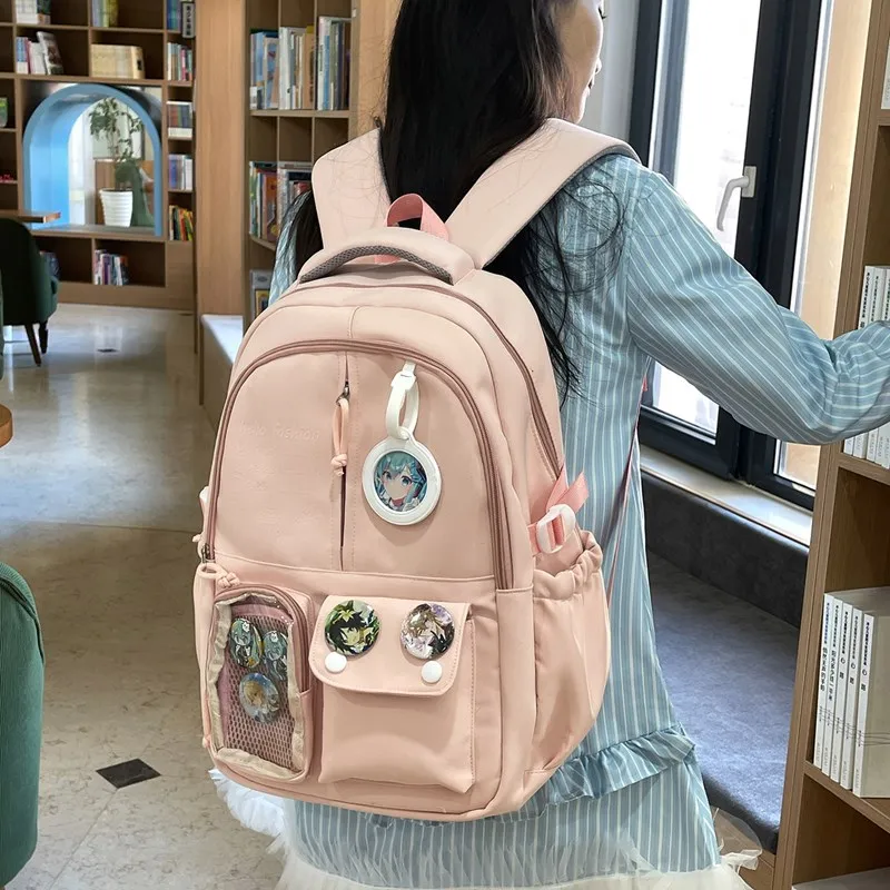 Debecca Composite Cloth Backpack Large Size Unisex Multicolor-16