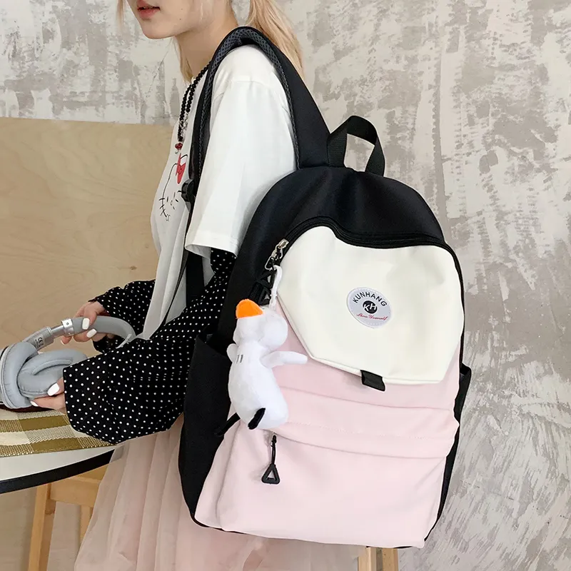 Debecca Nylon Fabric Backpack Unisex Multicolor-5