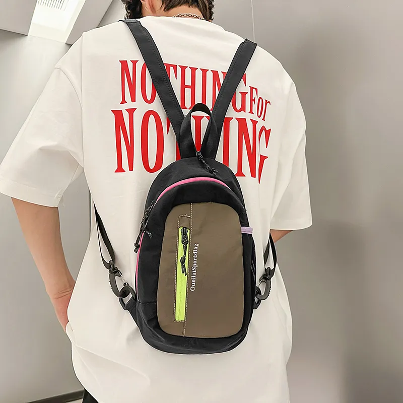 Debecca Nylon Sling Bag Regular Unisex Multicolor-8