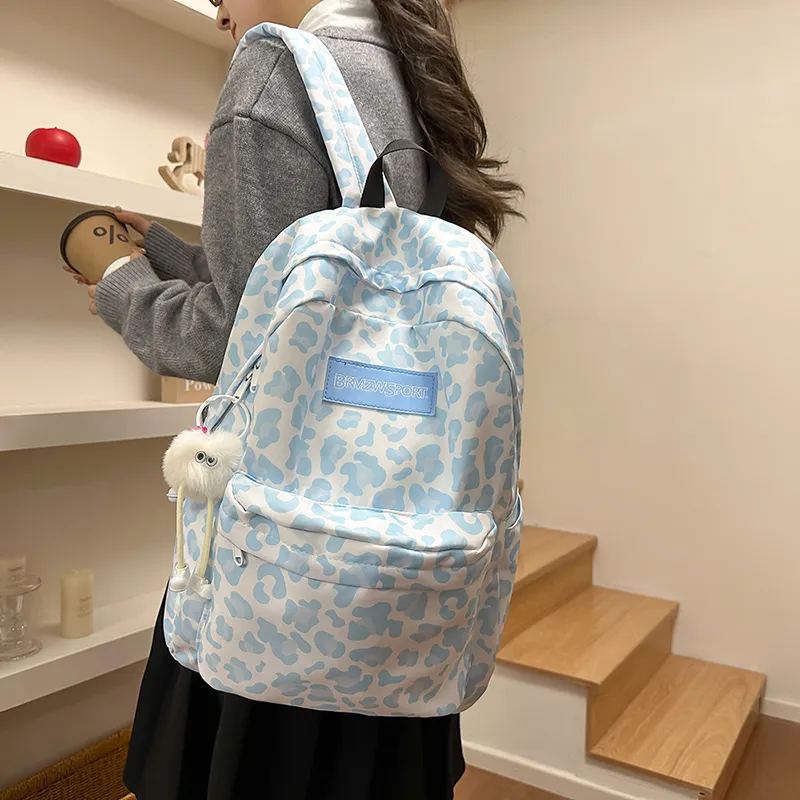Debecca Nylon Backpack Regular Unisex Blue/Black/Red/Green-2