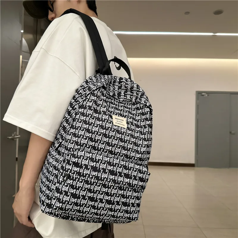 Debecca Nylon Fabric Backpack Regular Unisex Multicolor-6