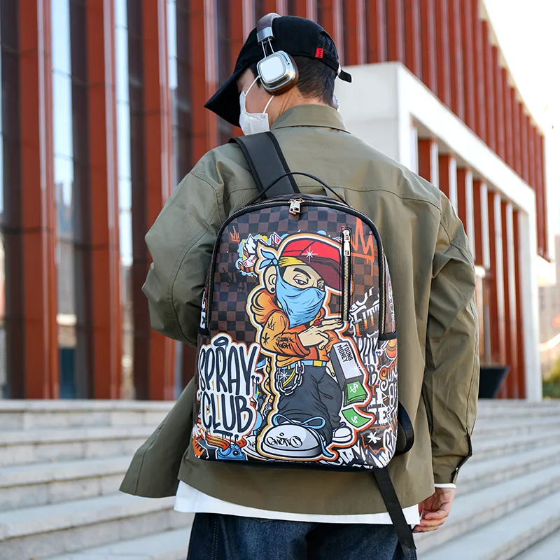 Debecca PU Backpack Unisex Multicolor-4