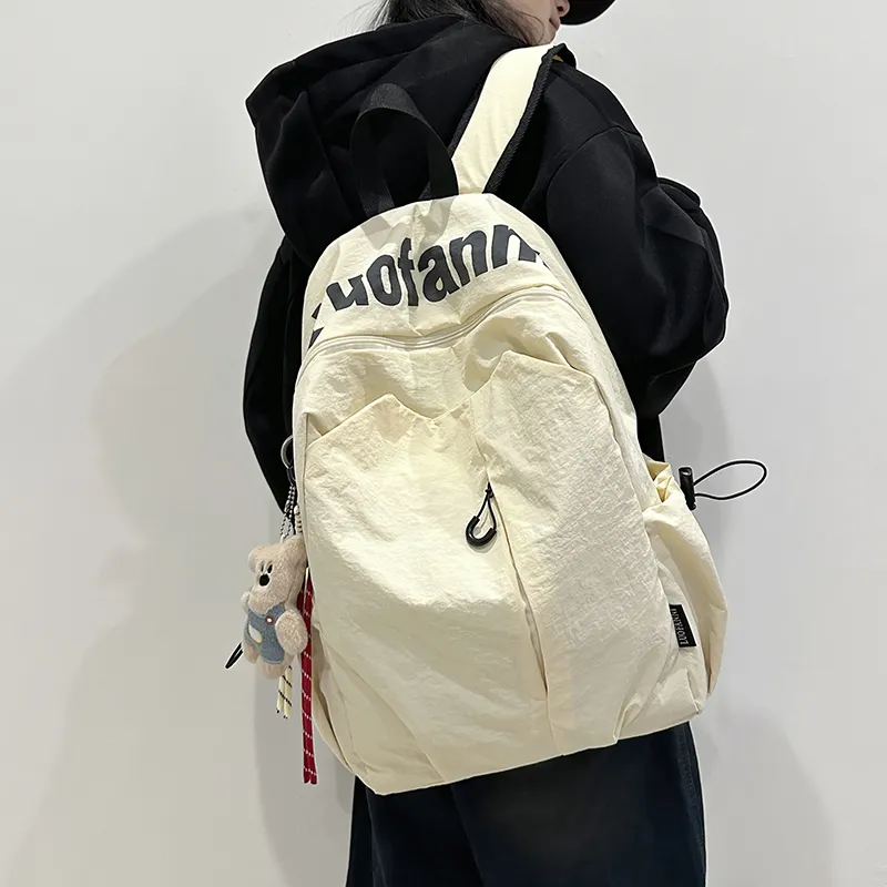 Debecca Nylon Backpack Large Size Unisex Multicolor-2