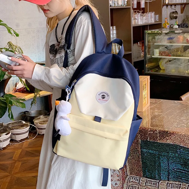 Debecca Nylon Fabric Backpack Unisex Multicolor-9