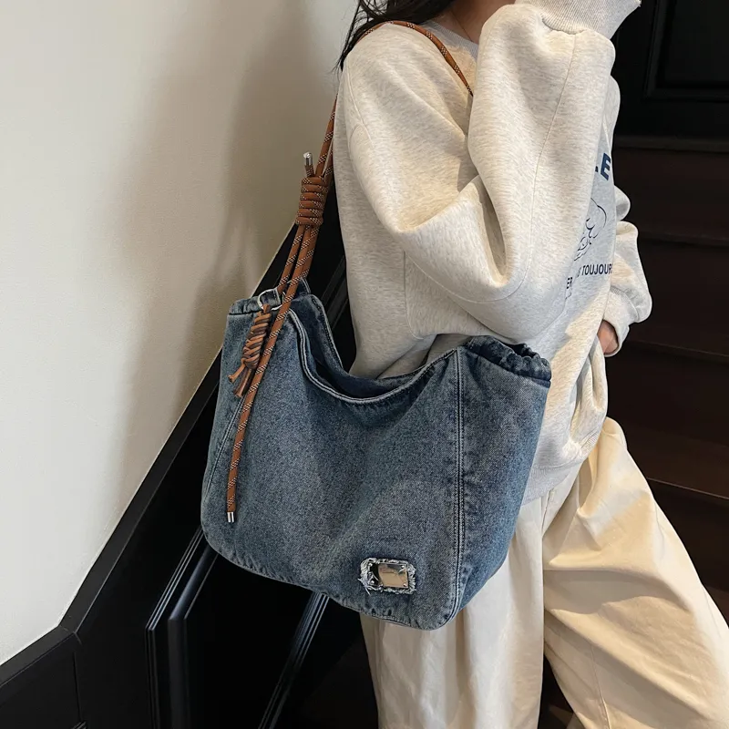 Debecca Denim Shoulder Bag Women's Multicolor-2