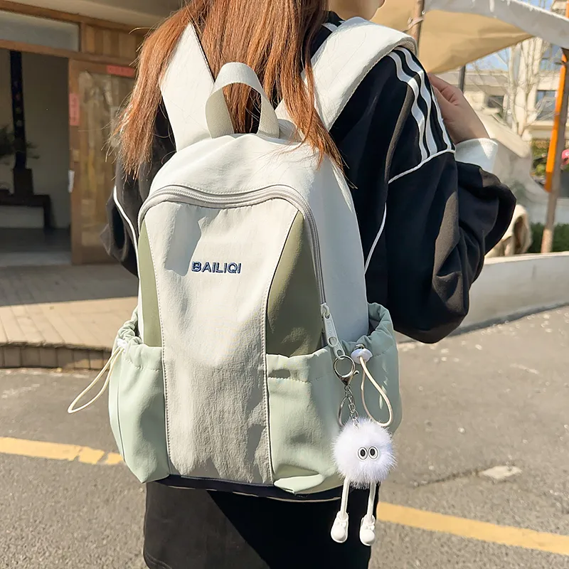 Debecca Nylon Backpack Large Size Unisex Multicolor-5