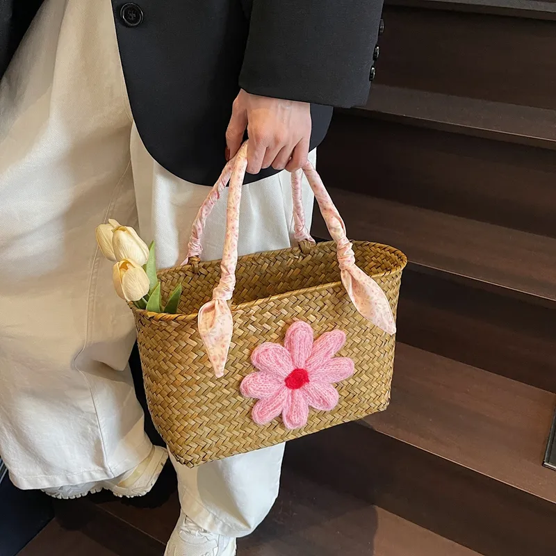 Debecca Straw Woven Handbag Women's Multicolor-10