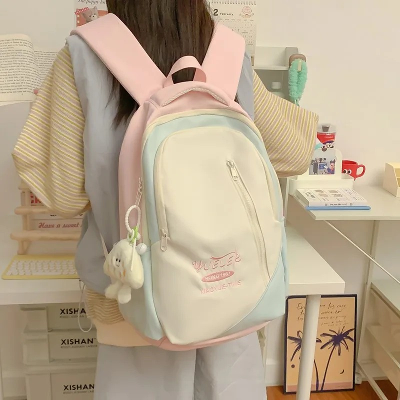 Debecca Composite Cloth Backpack Large Size Unisex Multicolor-1