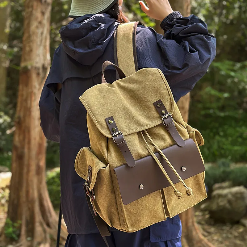 Debecca Canvas Backpack Unisex Multicolor-12