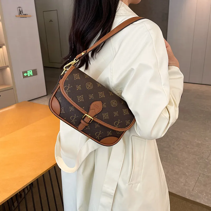 Debecca PU Shoulder Bag Crossbody Bag Regular Women's Brown/Khaki-2